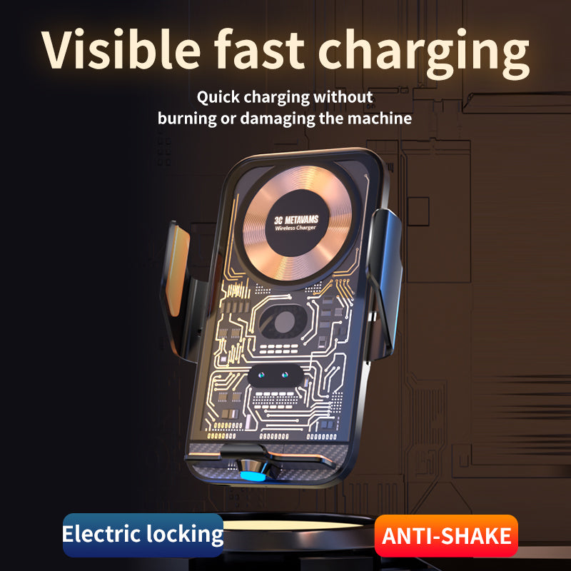 Mechanical AutoSensing Wireless Car Charger Phone Holder